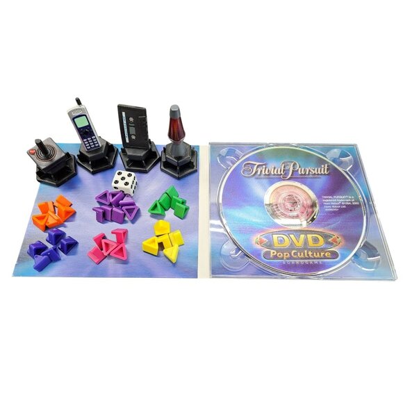 Vintage Trivial Pursuit DVD Pop Culture Game Pieces Replacement Atari Lava Lamp - Picture 2 of 12